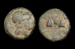 Seleucid, Antiochus I, Athena and Caps of the Dioscuri
